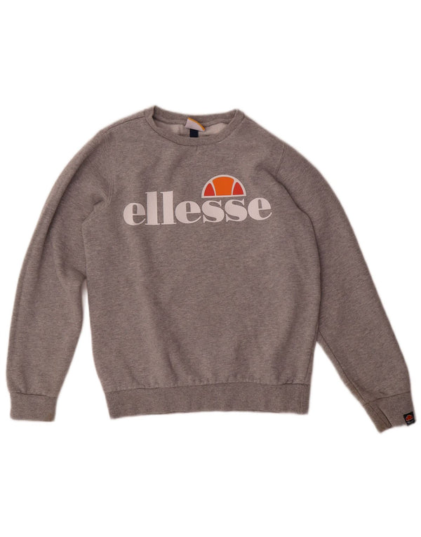 Ellesse Boys Grafisk Sweatshirt Jumper 12-13 År Grå Bomuld
