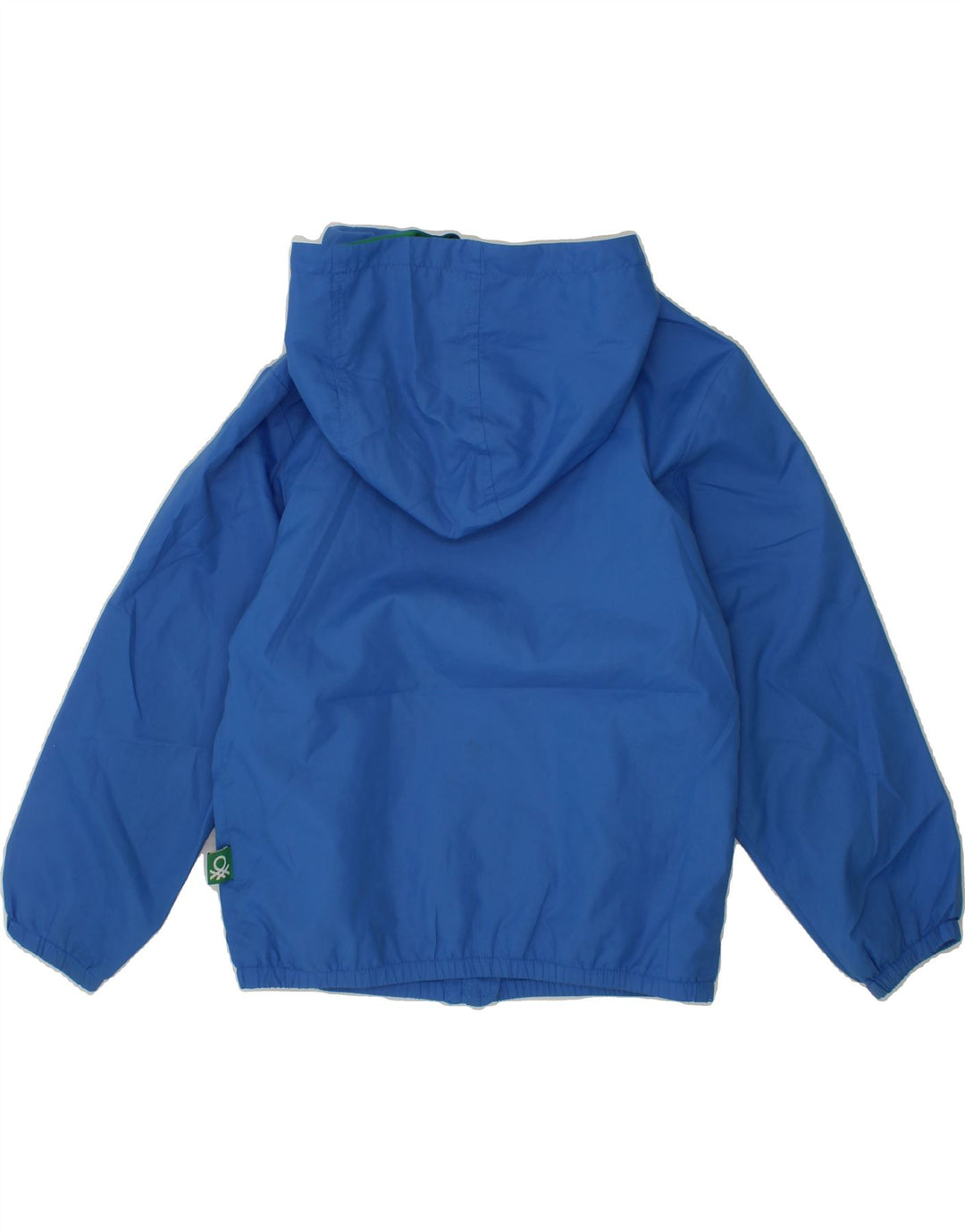 BENETTON Boys Hooded Rain Jacket 3-4 Years Blue Vintage Benetton and Second-Hand Benetton from Messina Hembry 