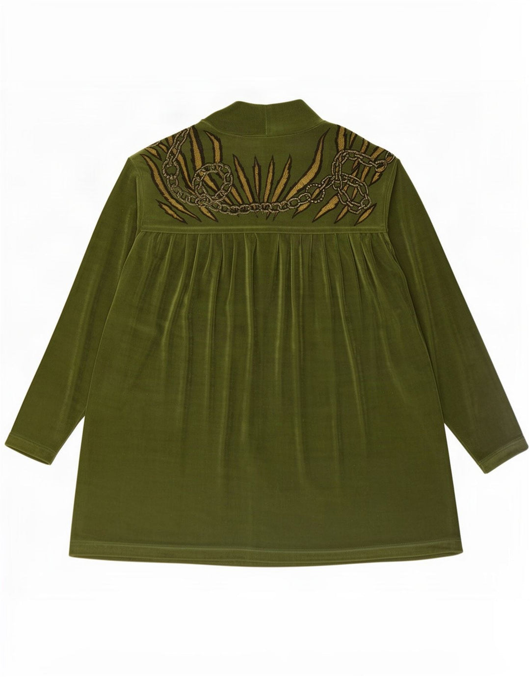 Piccadilly Dame Oversized abstrakt mønster skjorte bluse UK 10 Small Green