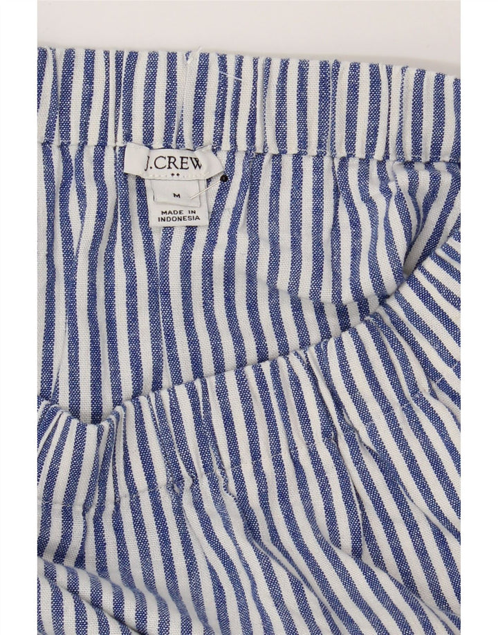 J. CREW Womens A-Line Skirt UK 12 Medium W28  Blue Pinstripe Polyester Vintage J. Crew and Second-Hand J. Crew from Messina Hembry 