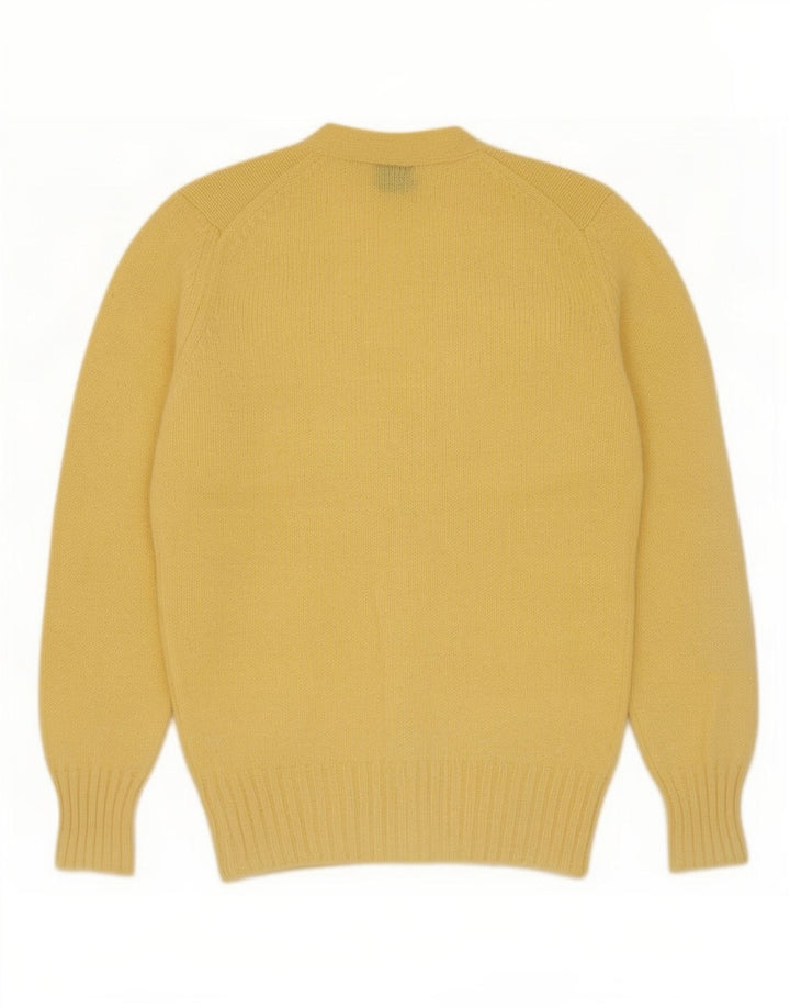 Vintage herre cardigan sweater lille gul jomfruuld