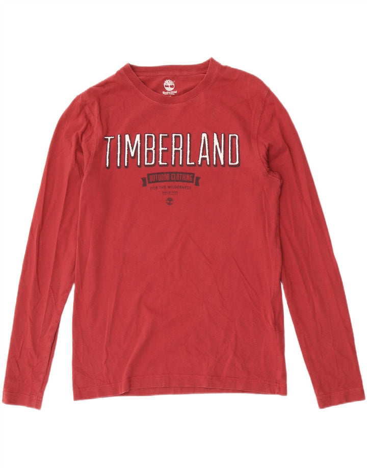 Timberland Herre Regular Fit grafisk top langærmet lille rød bomuld