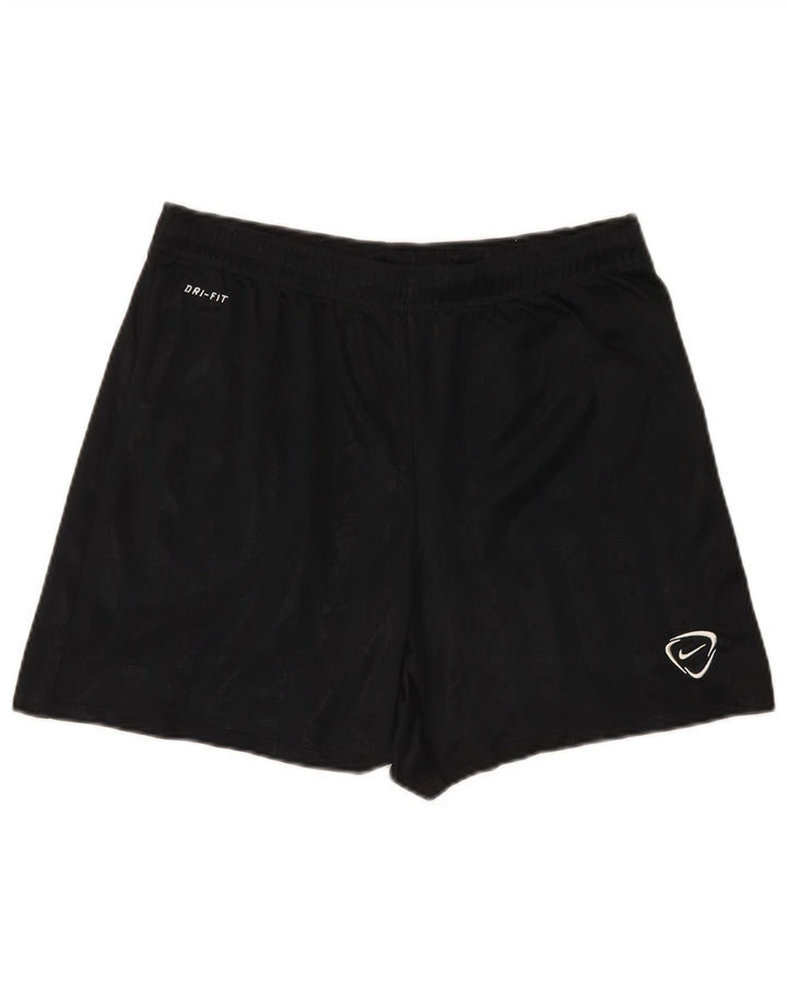 Nike Herre Dri Fit Sportshorts Medium Sort Stribet Polyester