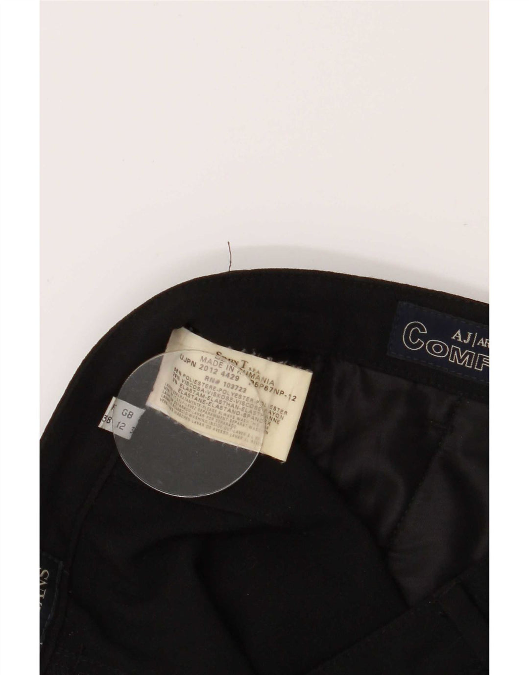 Armani Dame Bootcut Casual Bukser UK 12 Medium W28 L30 Sort Polyester