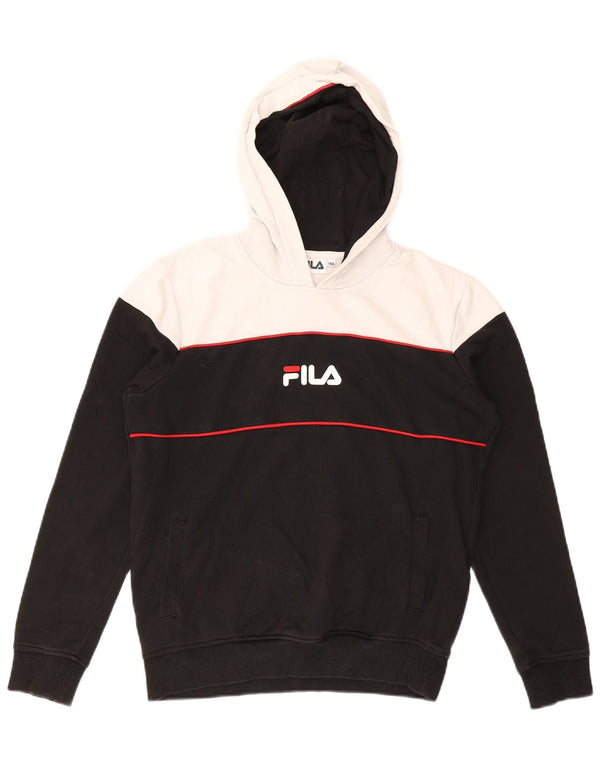 Fila Boys Grafisk hættetrøje 13-14 år Sort Colourblock Bomuld
