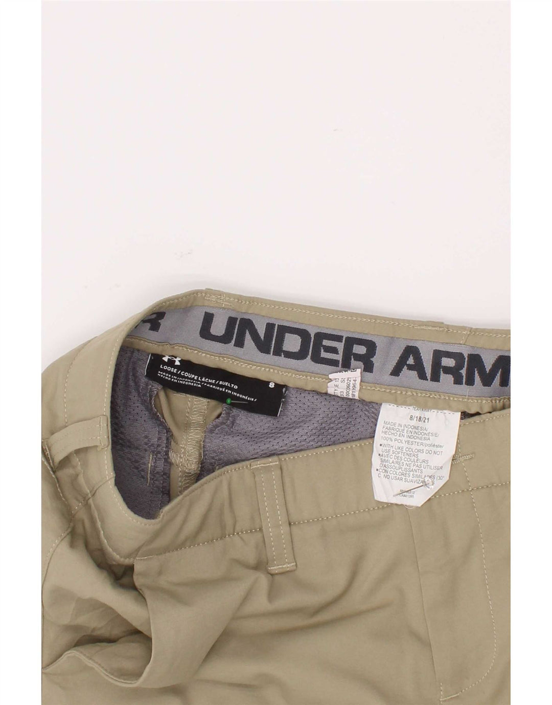 Under Armour Boys Chino Shorts 7-8 år W24 Khaki Polyester