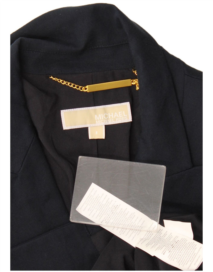 MICHAEL KORS Dobbeltradet blazerjakke til kvinder US 8 Medium Navy Blue