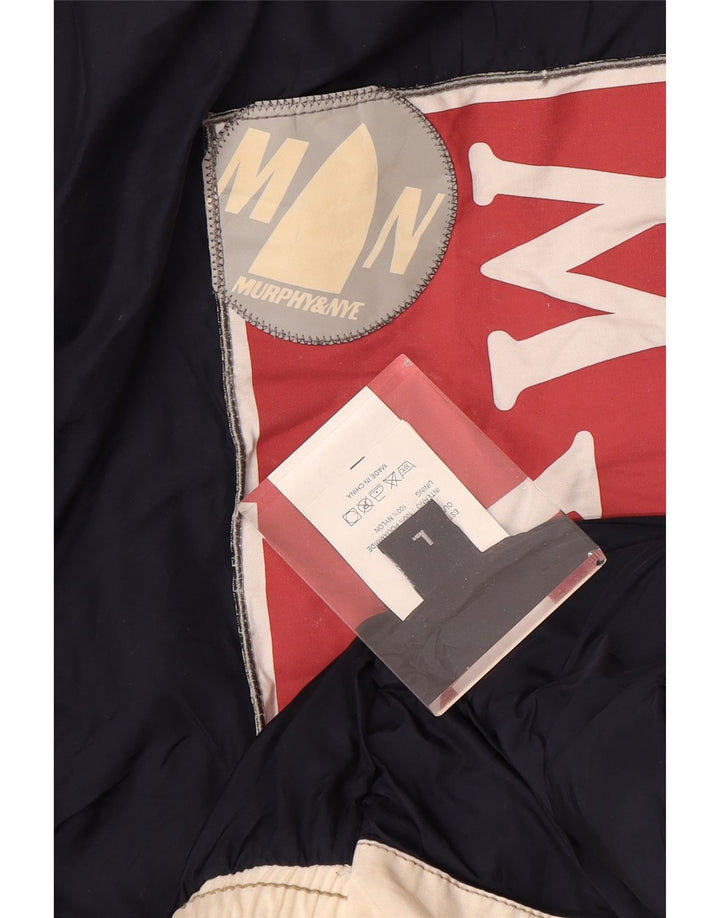 Murphy & Nye Dame Hætte Oversized Polstret Jakke UK 16 Stor Beige Bomuld