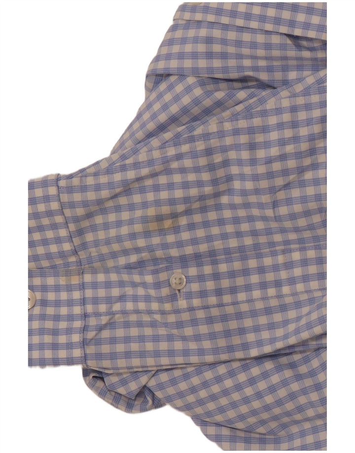 BONOBOS Herre Athletic Fit skjorte Stor blå Gingham Nylon