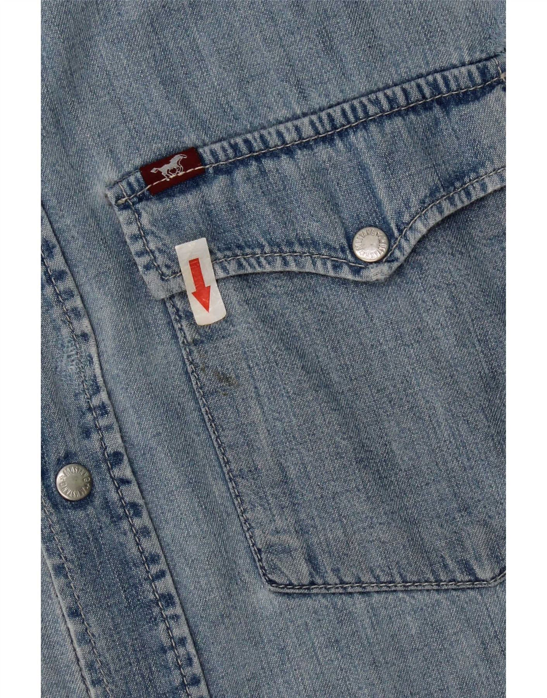 Mustang Dame Ærmeløs Denim Kjole UK 14 Medium Blue