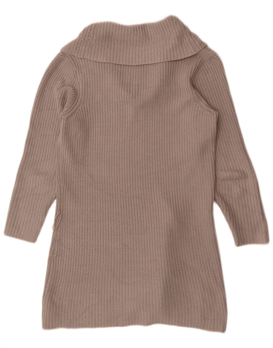 Marks & Spencer Dame Langærmet Roll Neck Jumper Dress UK 12 Medium Grey