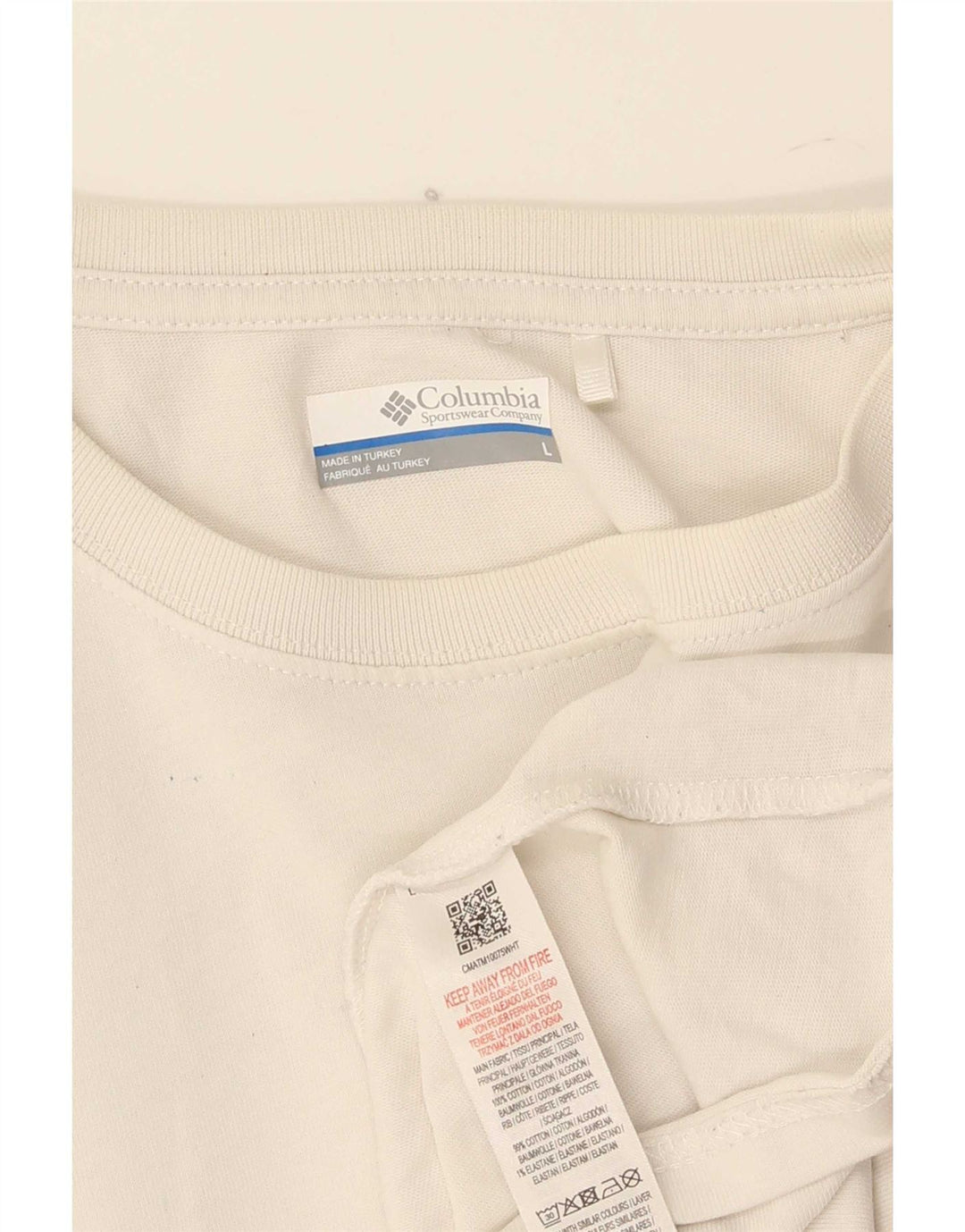 Columbia Herre grafisk T-shirt Top Stor hvid bomuld