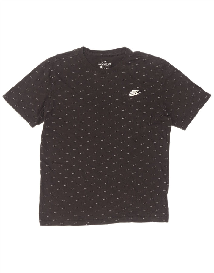 Nike Herre grafisk T-shirt Top Medium Sort Bomuld
