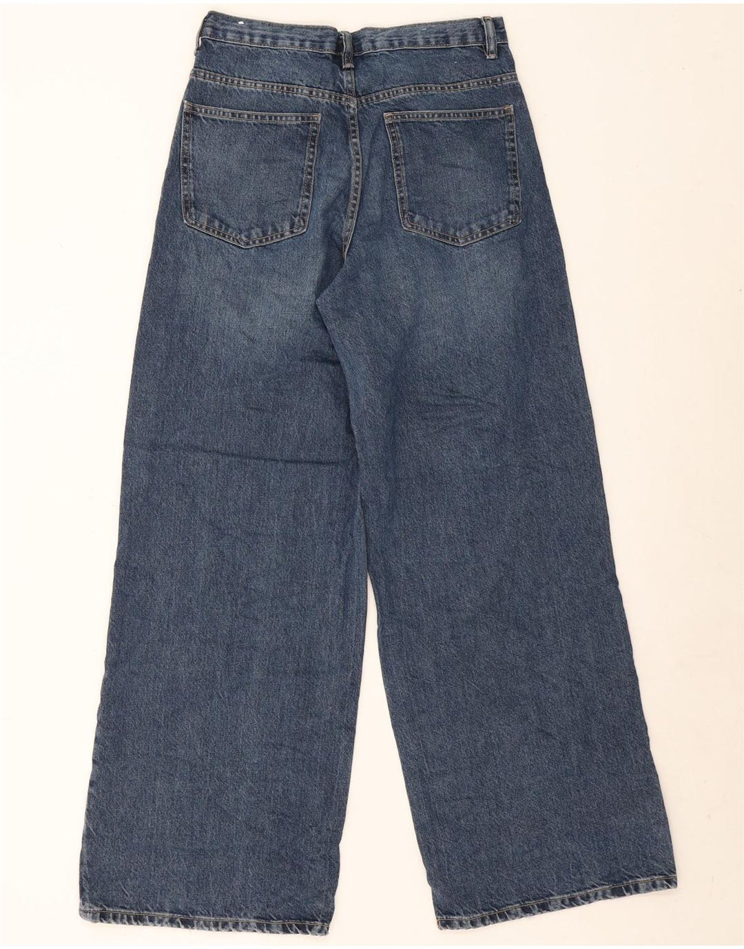 Zara Dame Jeans med brede ben EU 38 Small W28 L31 Blå