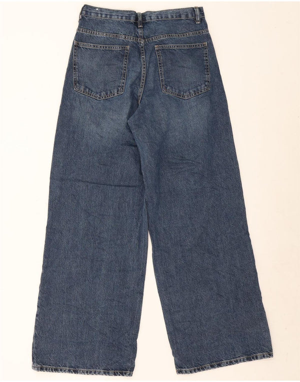 Zara Dame Jeans med brede ben EU 38 Small W28 L31 Blå