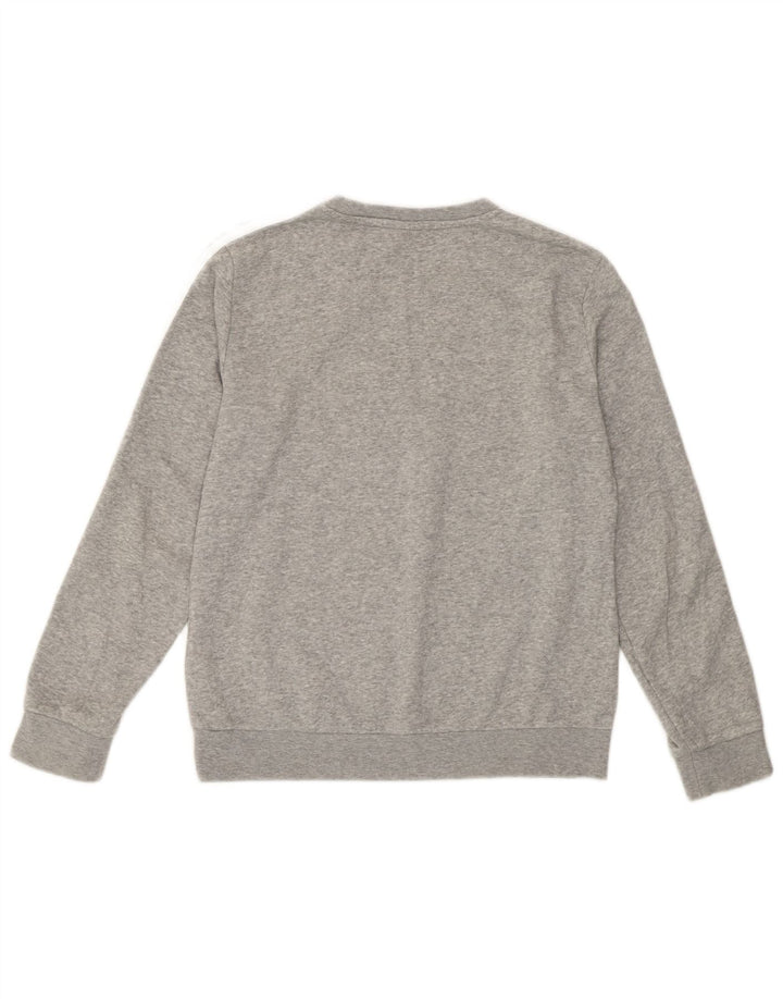 ADIDAS Womens Sweatshirt Jumper UK 14 Medium Grey Cotton
