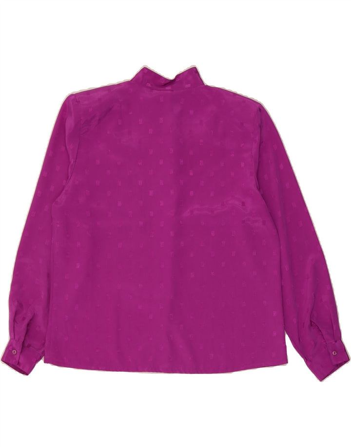 C&A Womens Shirt Blouse EU 44 XL Purple Geometric Polyester Vintage C&A and Second-Hand C&A from Messina Hembry 