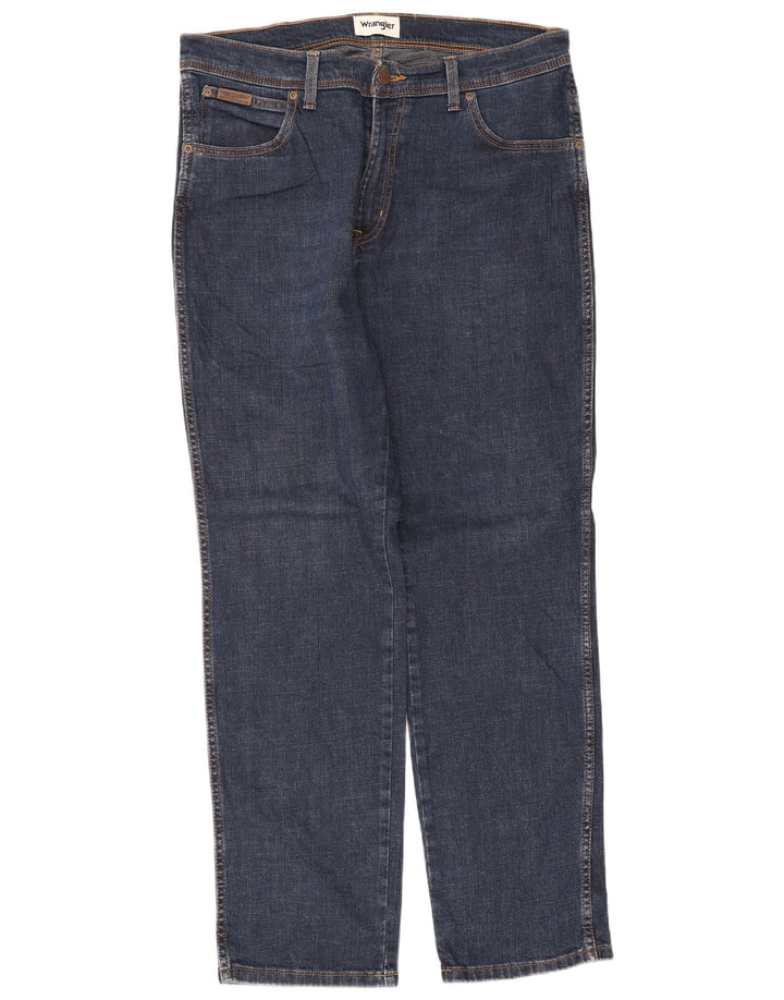 Wrangler Slim Jeans til mænd W36 L30 marineblå bomuld