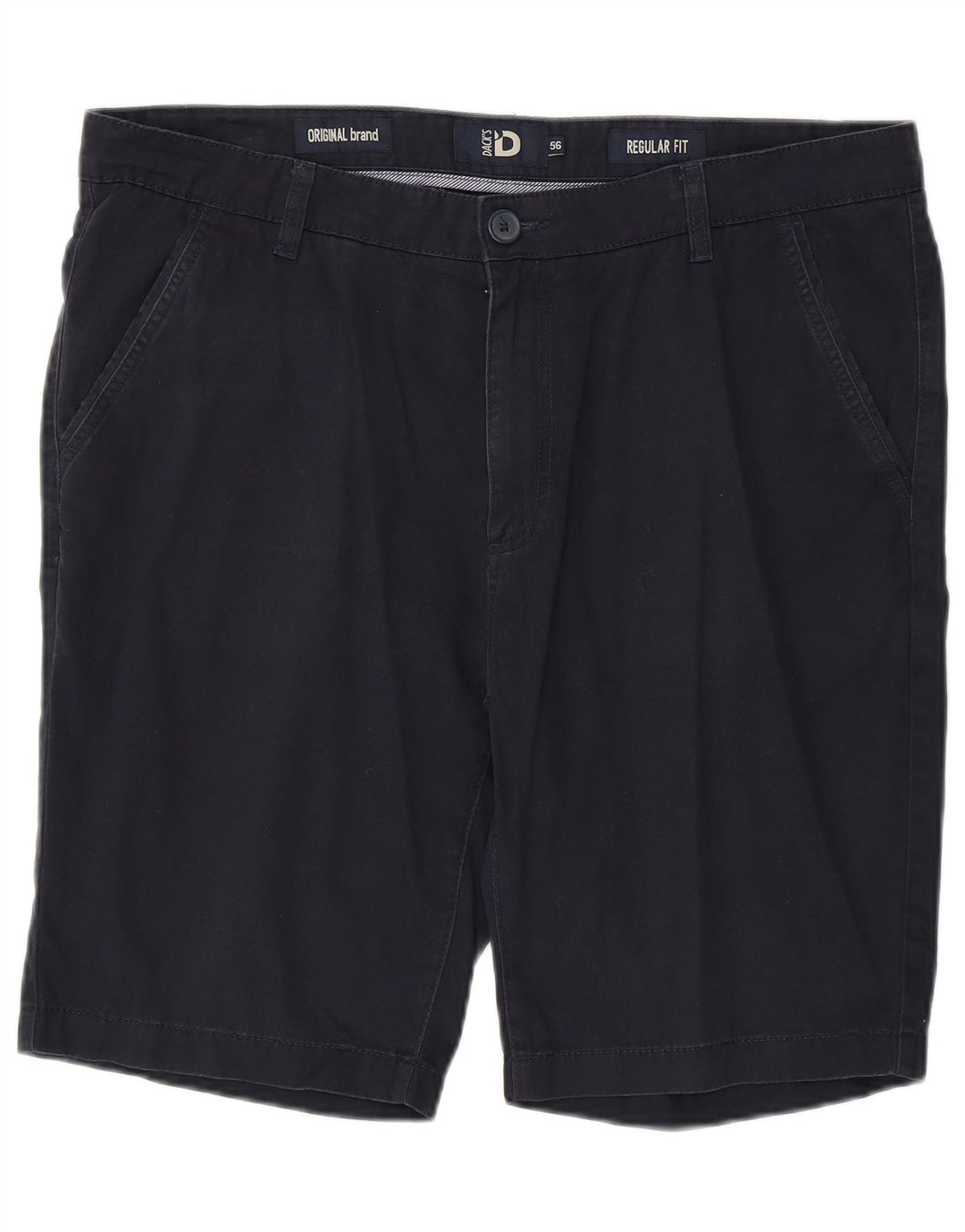 Dacks Herre Regular Fit Chino Shorts IT 56 3XL W40 Marineblå Bomuld