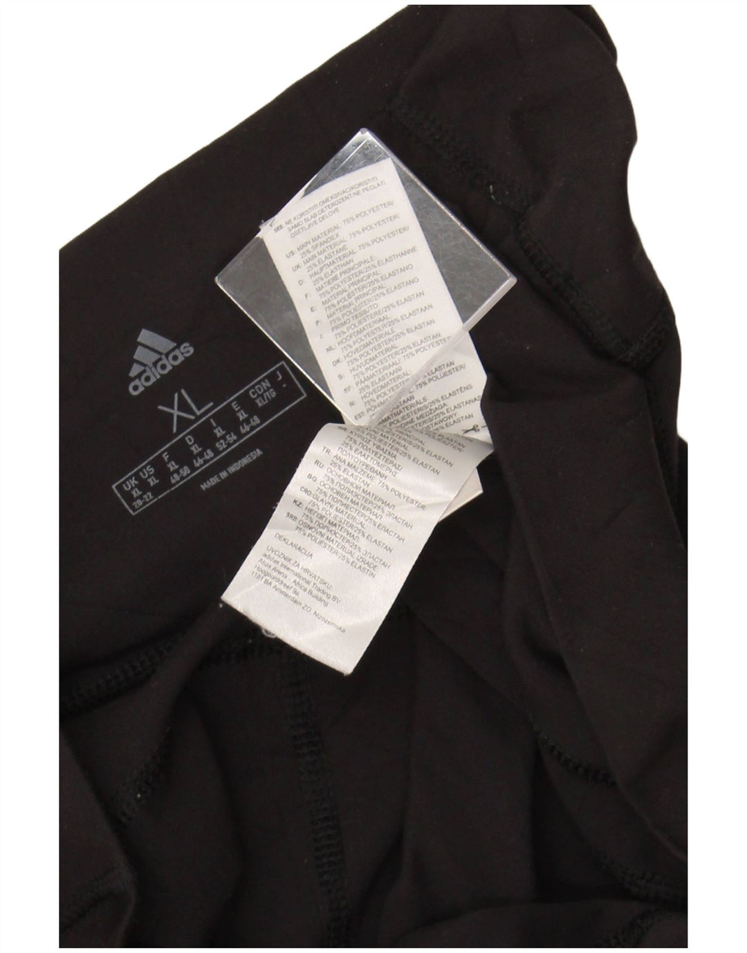 ADIDAS Womens Leggings UK 20/22 XL  Black Polyester