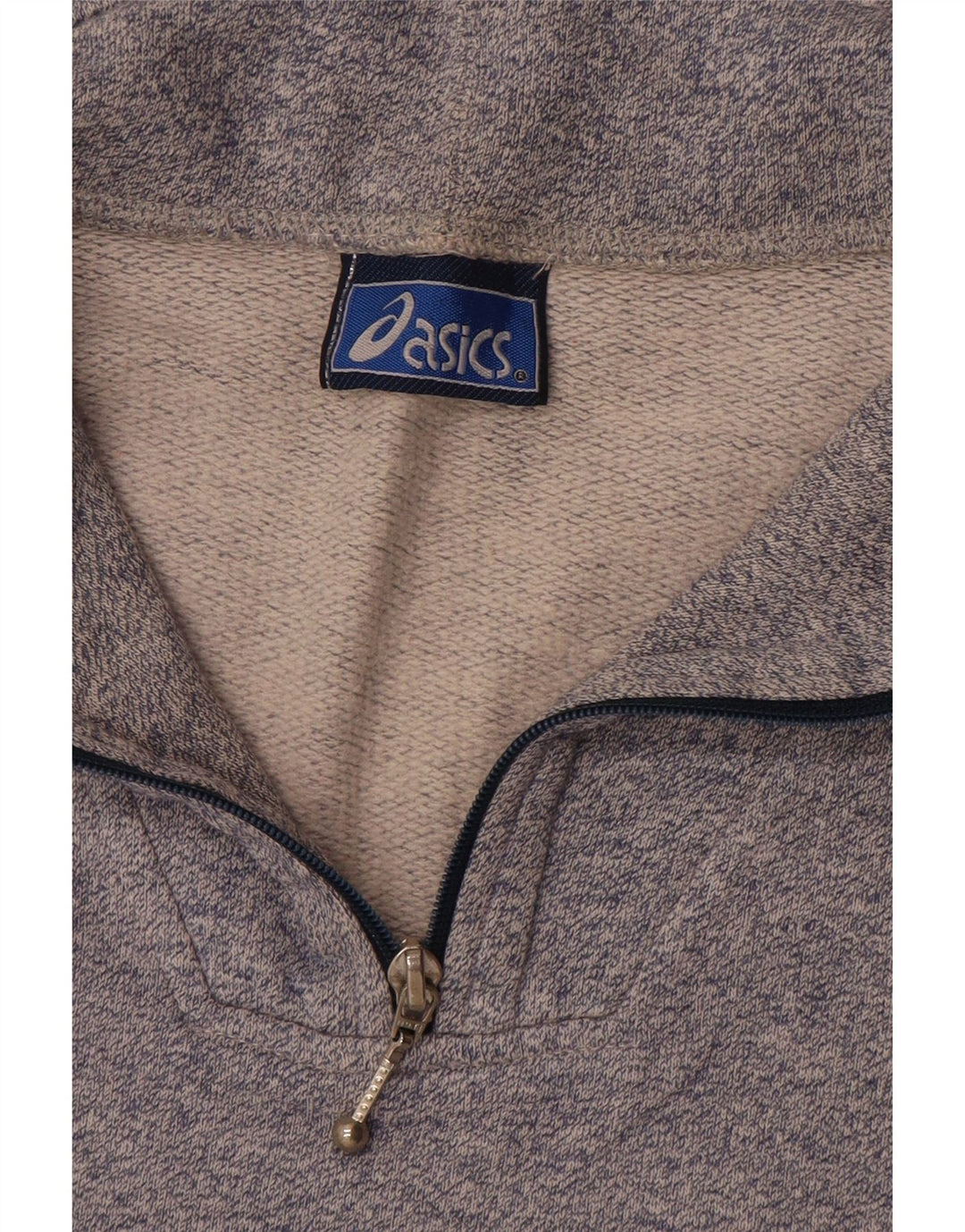 Asics Graphic Sweatshirt Jumper UK 16 Large Grey Colourblock