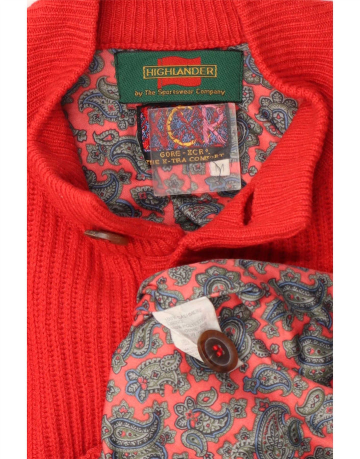 Highlander herre cardigan sweater Medium Orange Cashmere