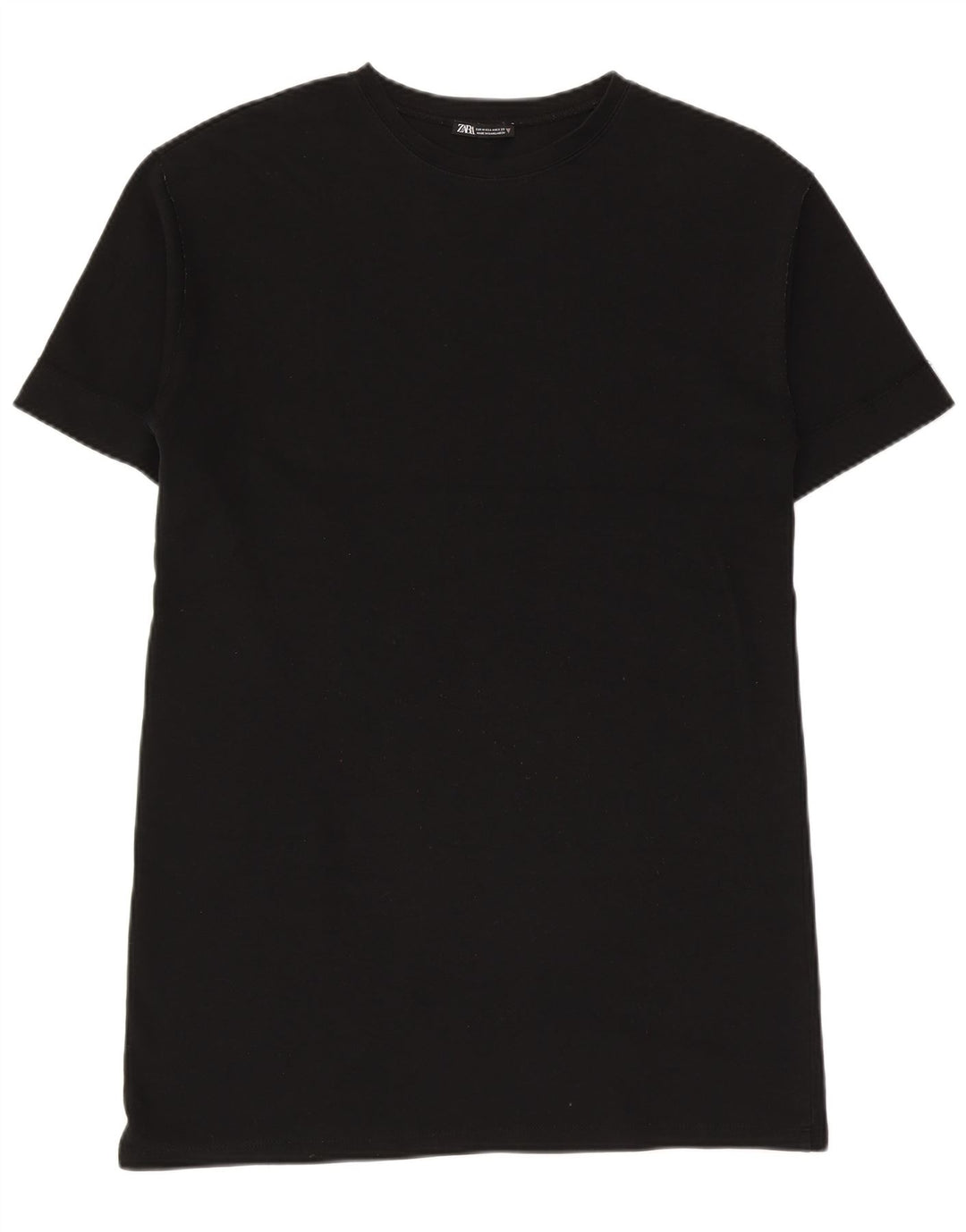 Zara Dame T-Shirt Kjole UK 14 Medium Sort