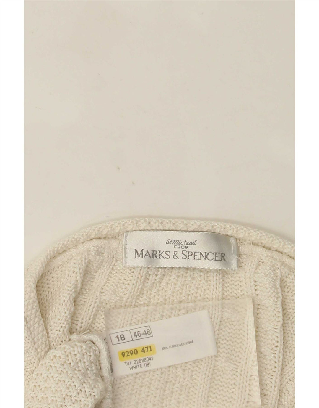 Marks & Spencer Dame oversized cardigan sweater UK 18 XL Hvid