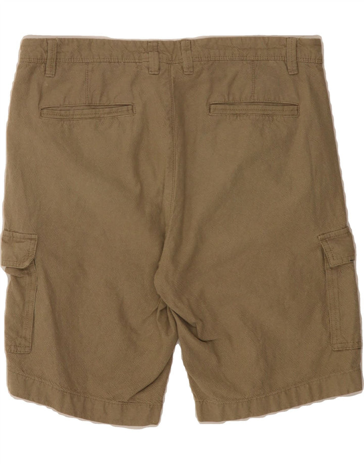 DACK'S Mens Regular Fit Cargo Shorts IT 48 Medium W32  Beige Cotton Vintage Dack's and Second-Hand Dack's from Messina Hembry 