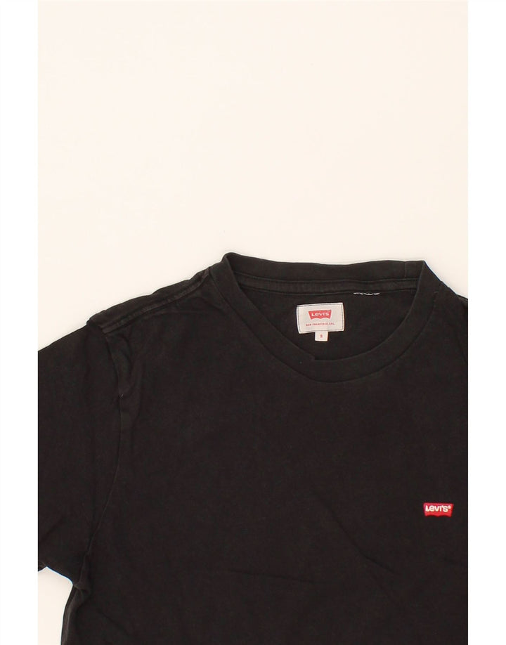 LEVI'S Mens Graphic T-Shirt Top Small Black Vintage Levi's and Second-Hand Levi's from Messina Hembry 