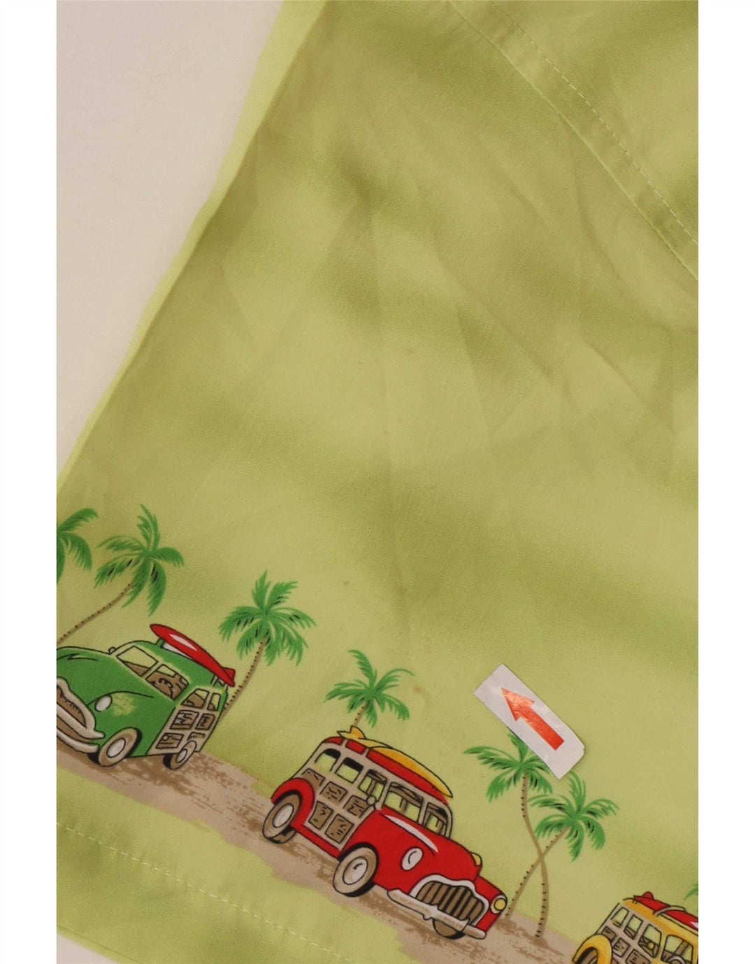 Lowes Herre grafisk kortærmet skjorte stor grøn polyester hawaiiansk