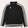 ADIDAS Boys Climacool Pullover Tracksuit Top 9-10 Years Black Colourblock