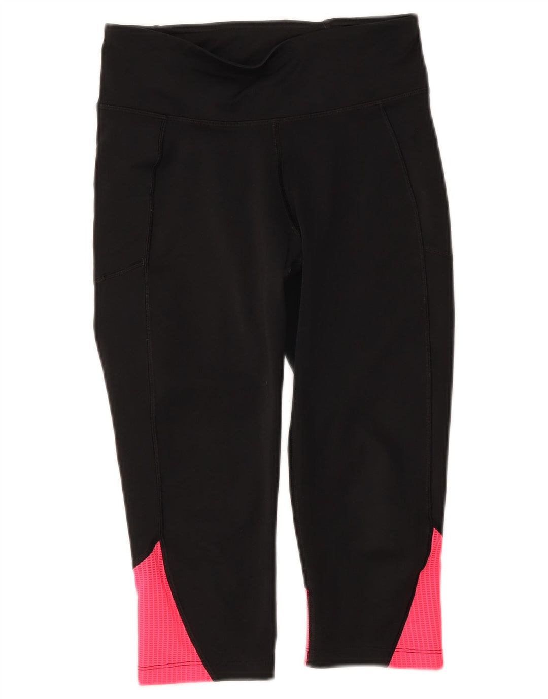 Under Armour Dame Capri Leggings UK 8 Small Black Colourblock