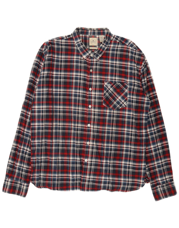 Dockers Herre Standard Fit Flanellskjorte XL Flerfarvet Plaid Bomuld