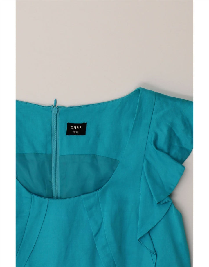 OASIS Womens Sleeveless Sheath Dress UK 12 Medium Blue Vintage Oasis and Second-Hand Oasis from Messina Hembry 