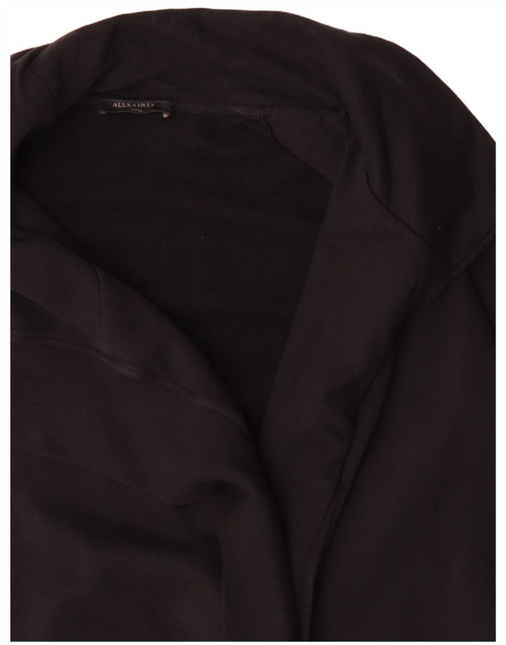 ALL SAINTS Dame Oversized Longline Cardigan Sweater UK 14 Medium Black