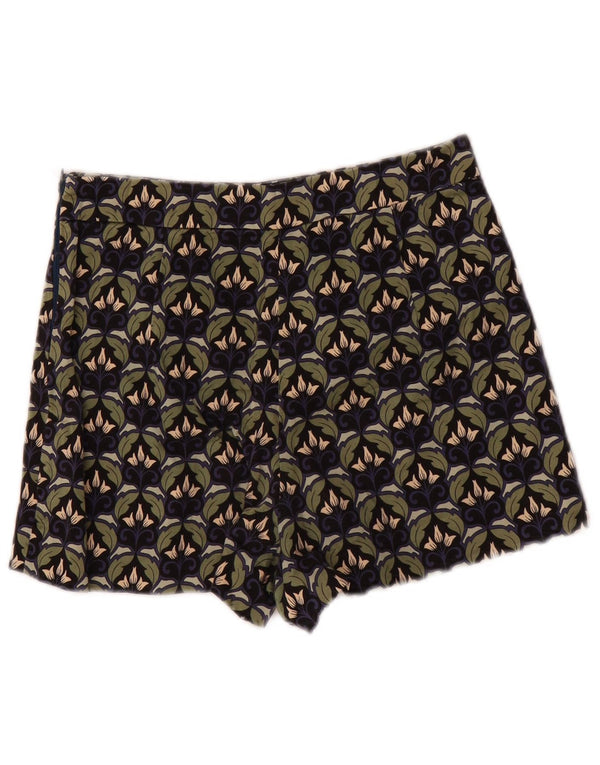 Zara Womens Trafaluc High Waist Casual Shorts Small W26 Green Floral