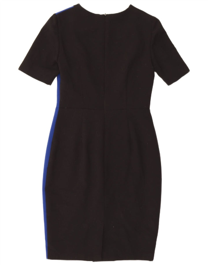 Marks & Spencer Womens Sheath Dress UK 8 Small Black Colourblock Polyester