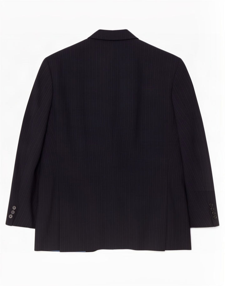 Marks & Spencer Herre 2-knaps blazerjakke UK 46 XL Marineblå nålestribe