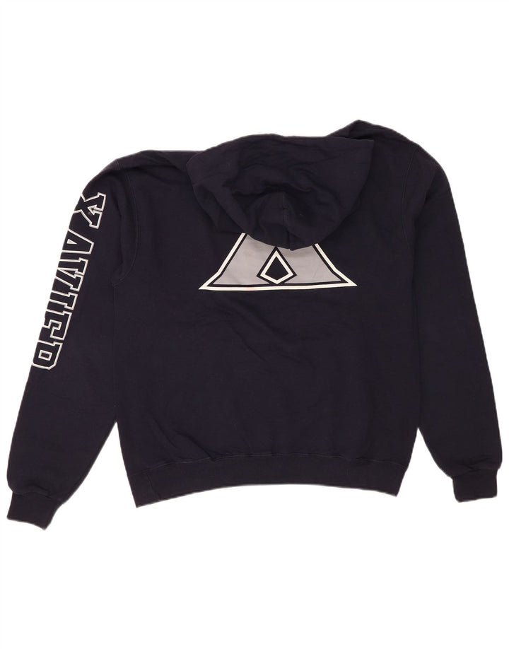 CHAMPION Mens Xavier Graphic Hoodie Jumper Medium Navy Blue Cotton