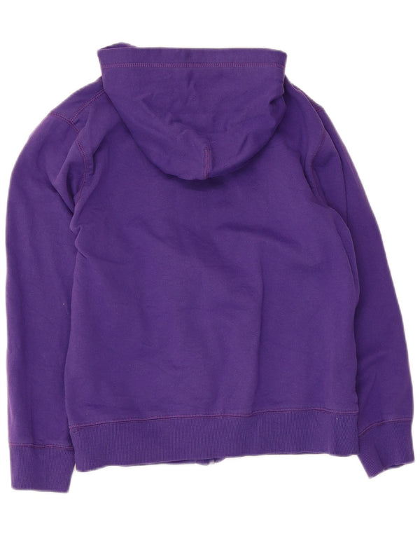 Nike Boys Graphic Hoodie Jumper 12-13 Years Large Purple Cotton