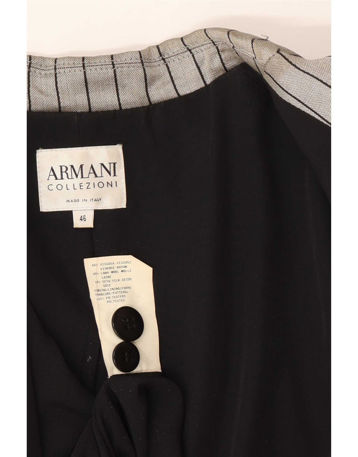 Armani Collezioni Dame 2-knaps blazerjakke IT 46 Stor grå nålestribe