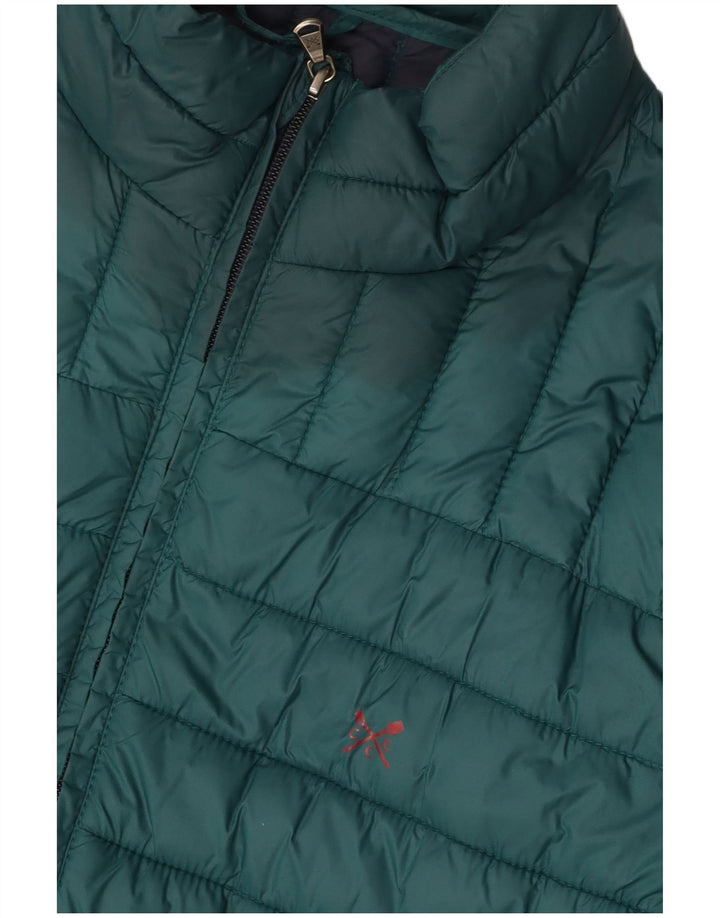 CREW CLOTHING Herre polstret jakke UK 40 Stor grøn nylon