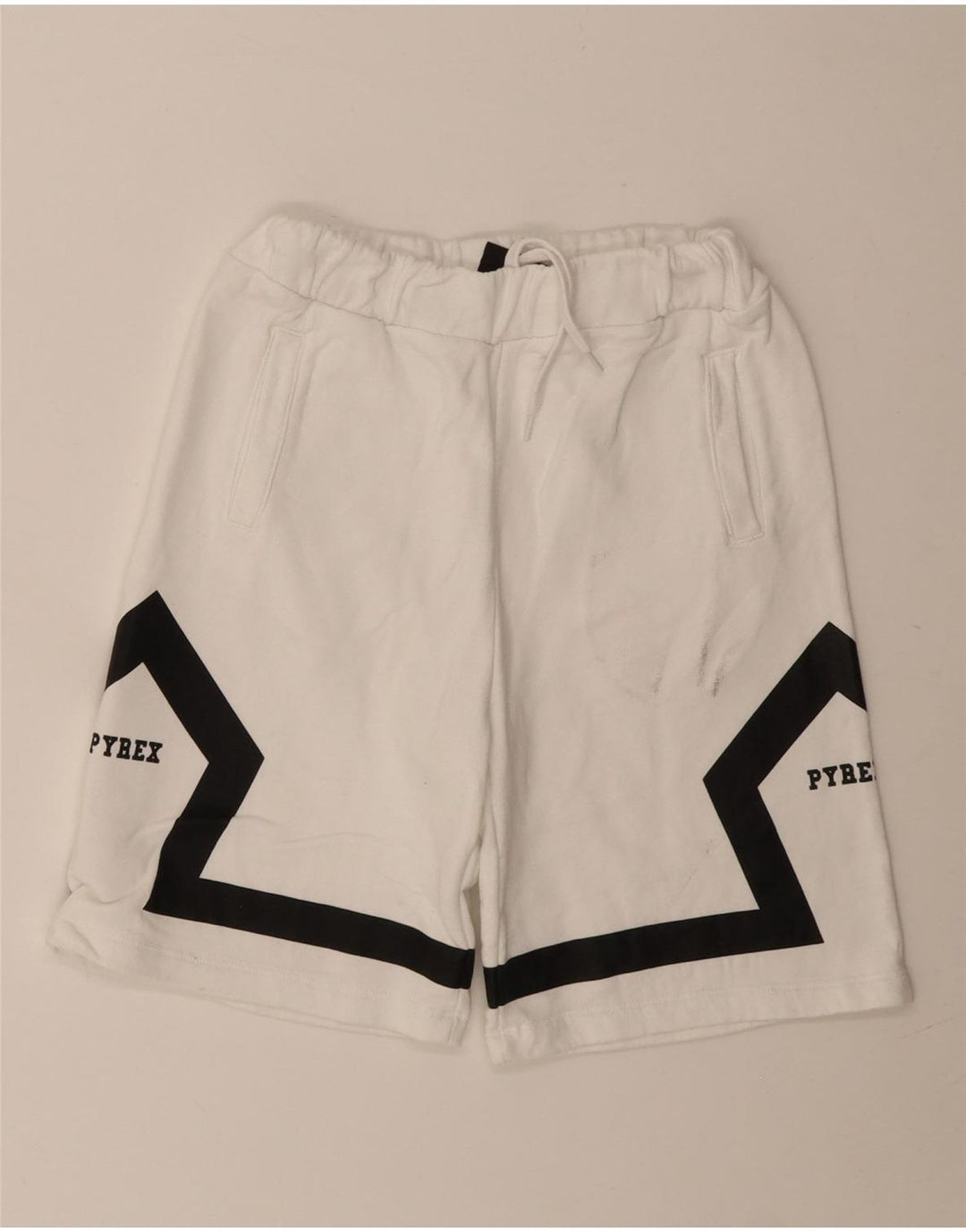 PYREX Drenge grafiske sportsshorts 11-12 år Hvid Colourblock Bomuld