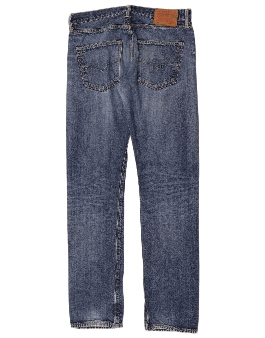 Levi's Herre 501 Straight Jeans W31 L34 Blå