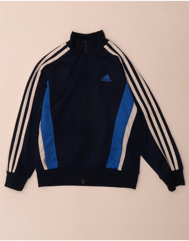 Adidas Træningsdragt Topjakke til drenge 7-8 år Navy Blue Colourblock Polyester