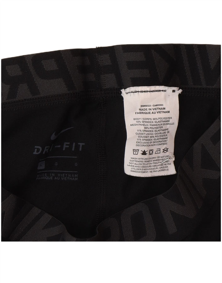 Nike Herre Dri Fit Grafisk Crop Leggings Stor sort polyester
