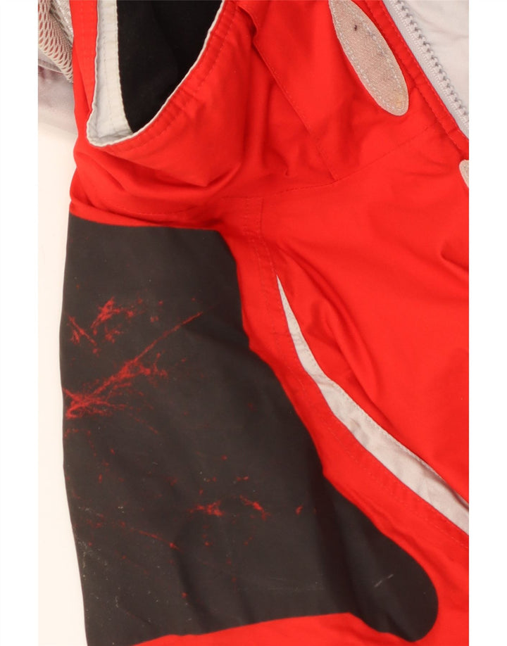 Peak Performance Herre Hætte Skijakke UK 38 Medium Rød Colourblock