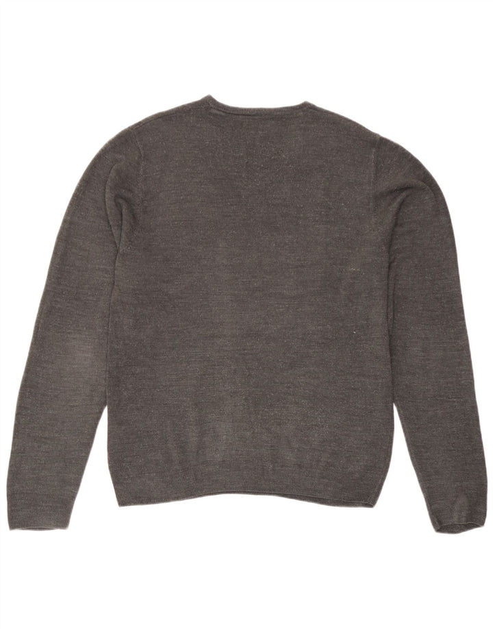 Marks & Spencer Herre V-hals sweater Medium Grå Akryl