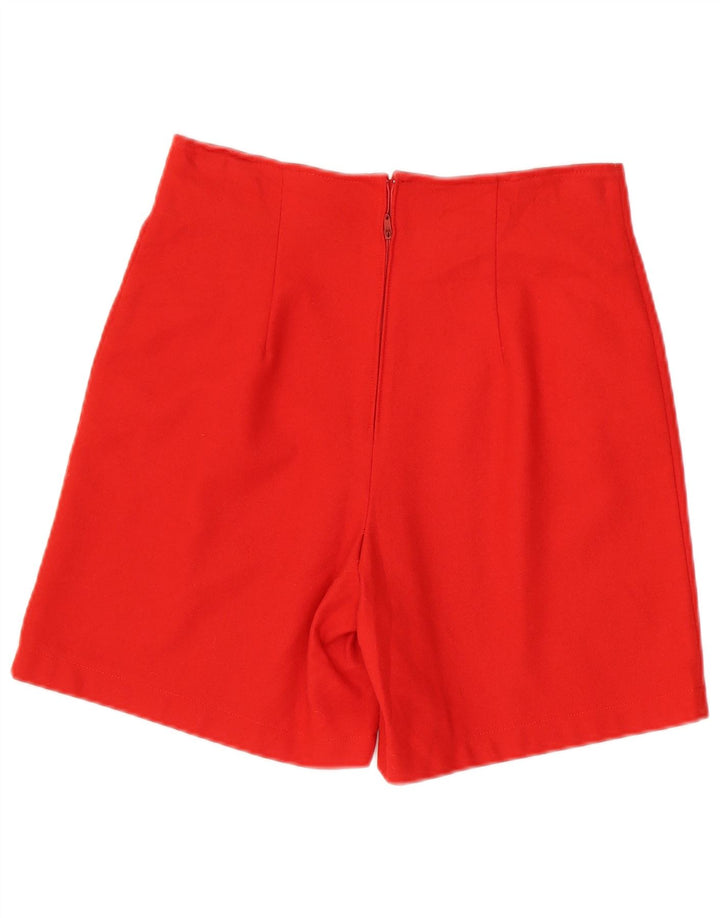 Vintage kvinders højtaljede fritidsshorts IT 46 Large W30 rød uld